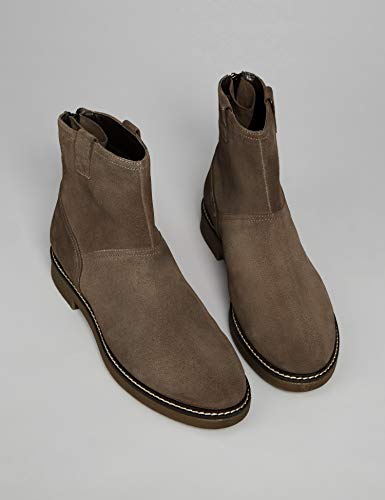 find. Pull on Leather Gumsole Botines, Beige Almond, 36 EU