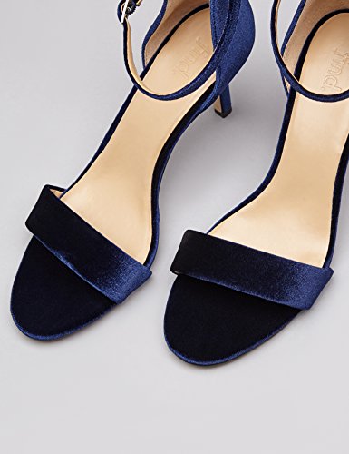 find. Sandalia de Terciopelo para Mujer, Azul (Navy), 37 EU