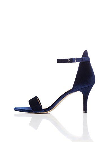 find. Sandalia de Terciopelo para Mujer, Azul (Navy), 37 EU