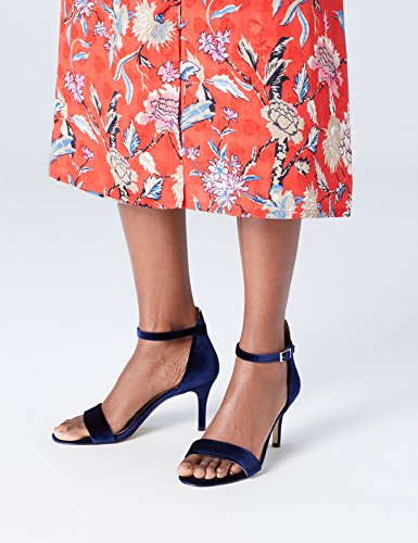find. Sandalia de Terciopelo para Mujer, Azul (Navy), 37 EU