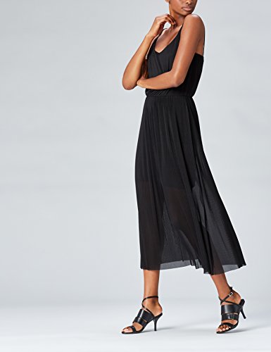 find. Sandalias de Piel Abiertas para Mujer, Negro (Black), 39 EU