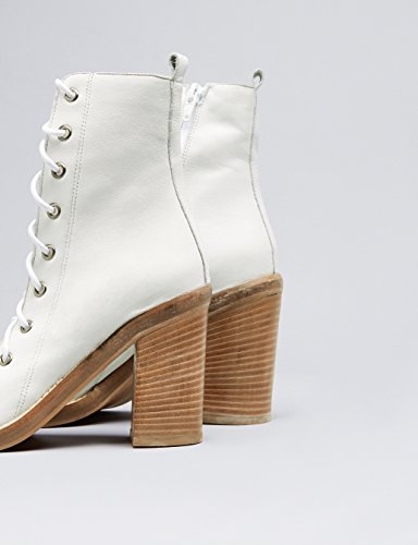 find. Sandalias de Tacón con Cordones para Mujer, Blanco (White), 37 EU