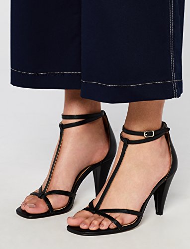 find. Sandalias de Tacón con Pulsera Mujer, Negro (Black), 37 EU