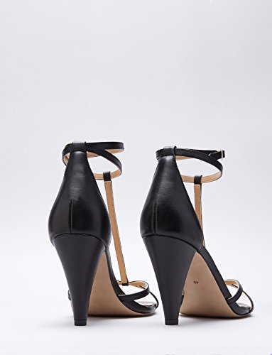 find. Sandalias de Tacón con Pulsera Mujer, Negro (Black), 40 EU