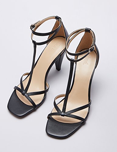 find. Sandalias de Tacón con Pulsera Mujer, Negro (Black), 40 EU