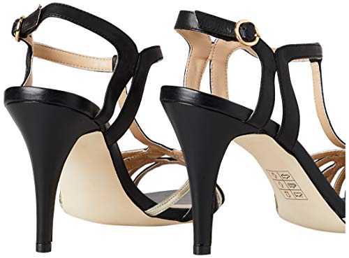 find. Sandalias de Tiras para Mujer, Varios Colores (Black/ Champagne), 40 EU