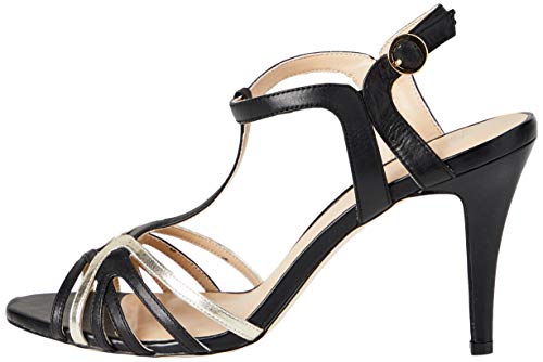 find. Sandalias de Tiras para Mujer, Varios Colores (Black/ Champagne), 40 EU