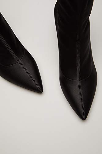 find. Stretch Kitten Heel Botines, Negro Black, 38 EU