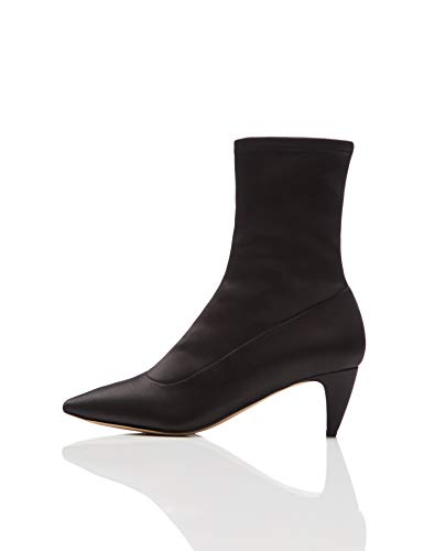 find. Stretch Kitten Heel Botines, Negro Black, 38 EU