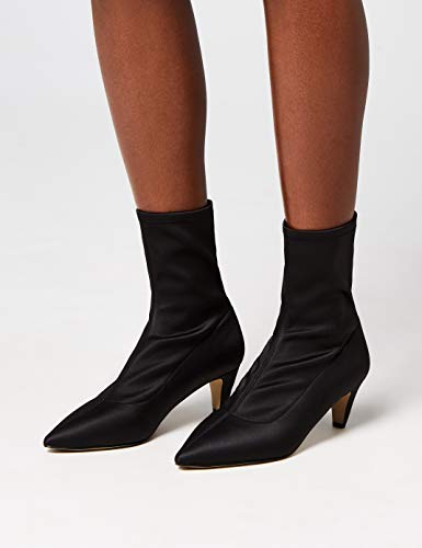 find. Stretch Kitten Heel Botines, Negro Black, 38 EU
