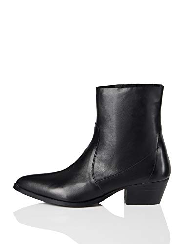 find. Unlined Western Leather Botas Mocasines, Negro Black, 40 EU