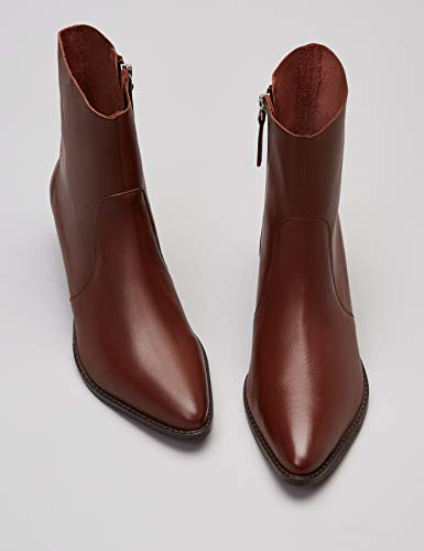 find. Unlined Western Leather Botines, Marrón Brown, 38 EU