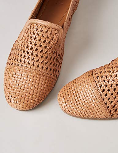 find. Weave Leather Mocasines, Beige Tan, 39 EU