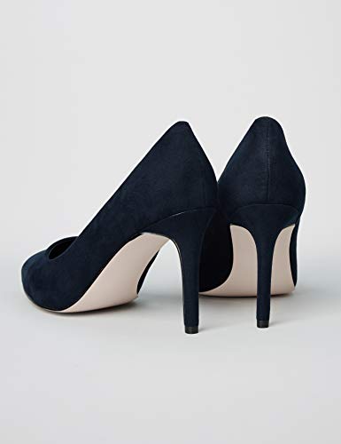 find. Wide Fit Point Court Shoe Zapatos de tacón con Punta Cerrada, Azul Navy, 36 EU