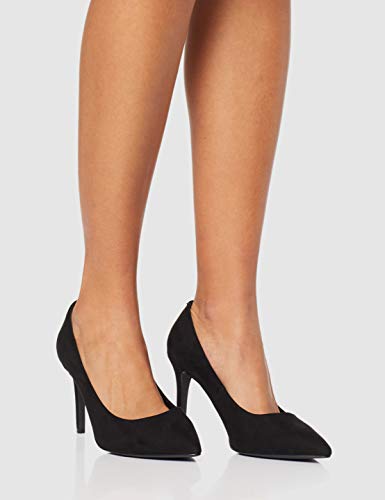 find. Wide Fit Point Court Shoe Zapatos de tacón con Punta Cerrada, Negro Black, 36 EU