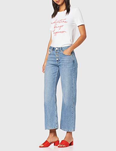 find. Wide Fit Simple Block Heel Mule Sandalias con Punta Abierta, Orange Coral, 39 EU