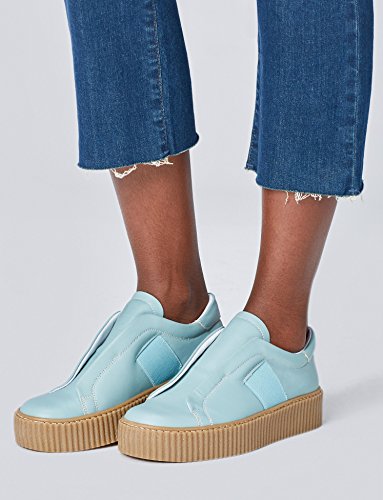 find., Zapatillas con Plataforma Mujer, Azul (Light Blue), 38 EU