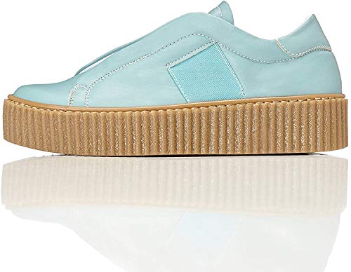 find., Zapatillas con Plataforma Mujer, Azul (Light Blue), 38 EU