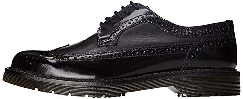 find. Zapato Piel Brogue con Calados para Hombre, Negro (Black), 43 EU