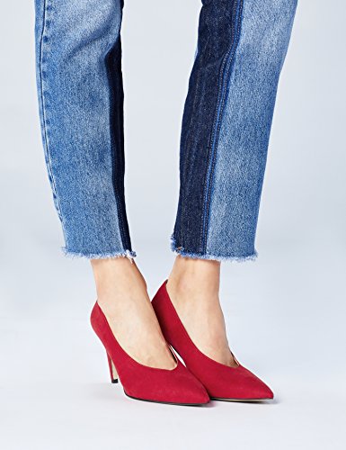 find. Zapatos de Tacón con Empeine Alto para Mujer, rojo, 38