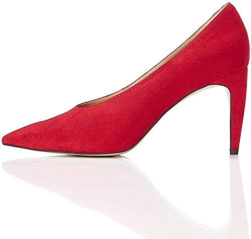 find. Zapatos de Tacón con Empeine Alto para Mujer, rojo, 38