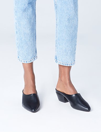 find. Zueco con Puntera de Tacón para Mujer, Negro (Black), 37 EU