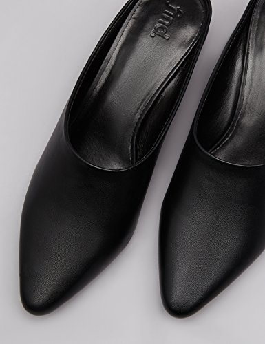 find. Zueco con Puntera de Tacón para Mujer, Negro (Black), 37 EU