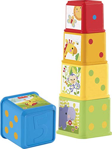 Fisher-Price Bloques apila y descubre, juguete bebé (Mattel CDC52)