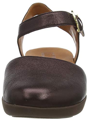 FitFlop Cova II Quarter Strap-Leather, Merceditas para Mujer, Marrón (Chocolate Metallic 806), 38 EU