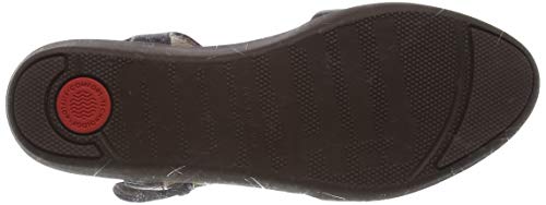 FitFlop Cova II Quarter Strap-Leather, Merceditas para Mujer, Marrón (Chocolate Metallic 806), 38 EU