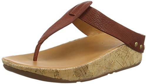 Fitflop Ibiza Cork - Sandalias Mujer, color marrón (dark tan 277), talla 42 EU
