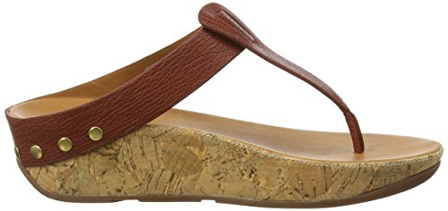 Fitflop Ibiza Cork - Sandalias Mujer, color marrón (dark tan 277), talla 42 EU