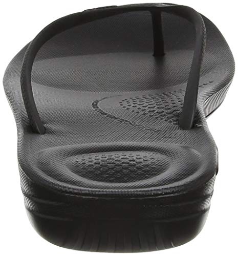 FitFlop Iqushion Ergonomic Flip Flops, Chanclas Mujer, Negro (All Black 090), 37 EU