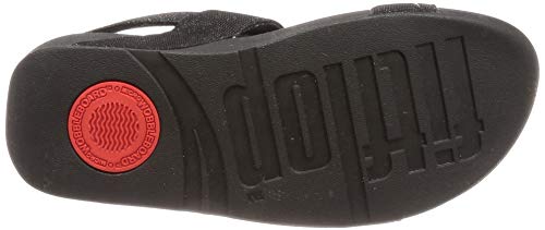 FitFlop Lottie Glitzy Sandal, Mujer, Negro (Black 001), 39 EU