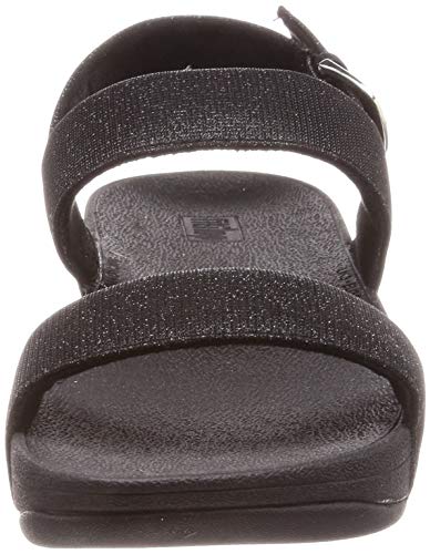 FitFlop Lottie Glitzy Sandal, Mujer, Negro (Black 001), 39 EU