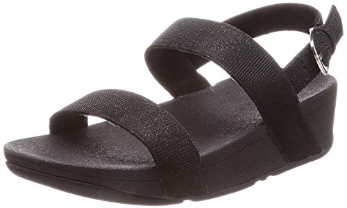 FitFlop Lottie Glitzy Sandal, Mujer, Negro (Black 001), 39 EU