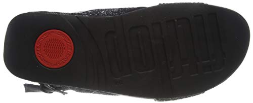 FitFlop Lulu Back-Strap Sandals, Sandalias de Punta Descubierta para Mujer, Black (Black Glitter 339), 36 EU