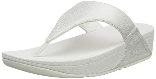 Fitflop Lulu Shimmer, Sandalias Planas Mujer, Piedra, 40 EU
