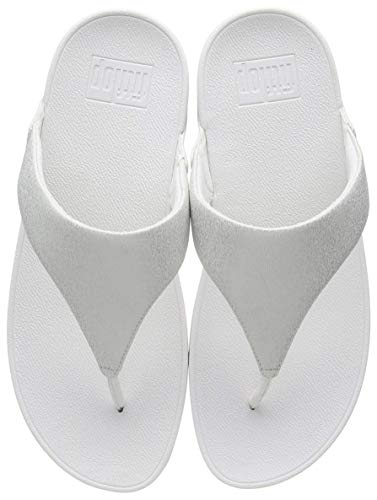 Fitflop Lulu Shimmer, Sandalias Planas Mujer, Piedra, 40 EU
