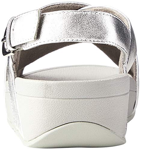 FitFlop SW190035095116, Sandal Mujer, Silver Silver 011, 38 EU