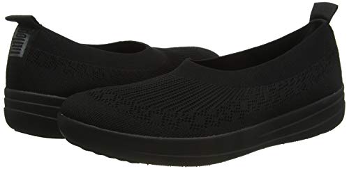 FitFlop Uberknit Slip-On Ballerina, Bailarinas con Punta Cerrada Mujer, Black (All Black 090), 38 EU