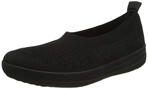 FitFlop Uberknit Slip-On Ballerina, Bailarinas con Punta Cerrada Mujer, Black (All Black 090), 38 EU