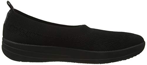 FitFlop Uberknit Slip-On Ballerina, Bailarinas con Punta Cerrada Mujer, Black (All Black 090), 38 EU
