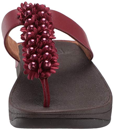 Fitflop Verna Toe-Thongs, Sandalia para Mujer, Granate, 42 EU