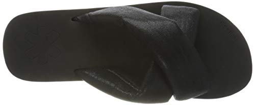 flip*flop Plateau Chic, Sandalias Mujer, Negro/Negro Metalizado 0112, 39 EU