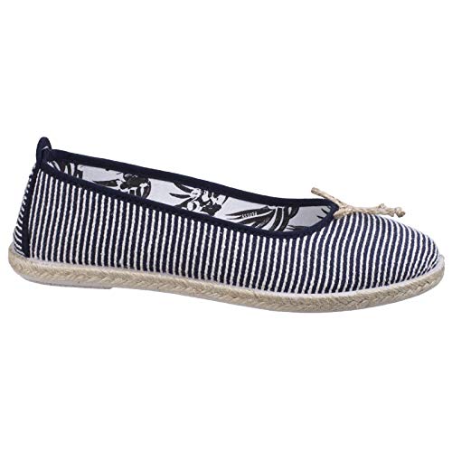 Flossy - Bailarinas Sabroso sobre Esparto para Mujer señora (38 EU) (Azul Marino)