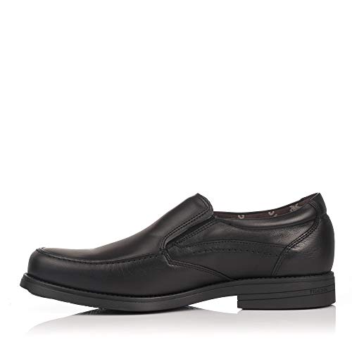 FLUCHOS 9301 Mocasin Piel Tacon Hombre Negro 41