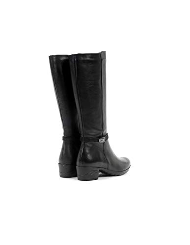 Fluchos | Bota de Mujer | Charis F0938 Sugar Negro Botas | Bota de Piel | Cierre con Cremallera | Piso de Goma