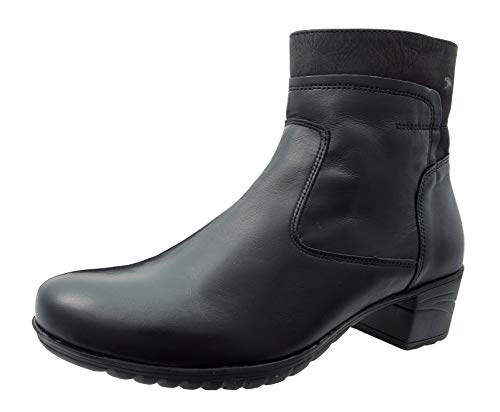 Fluchos - Botín Confort Tacón Ancho en Negro - Negro, 39