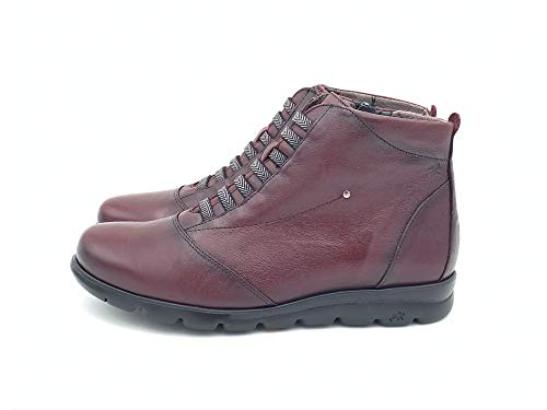 Fluchos | Botín de Mujer | Susan F0356 Sugar Burdeos Botines | Botín de Piel de Vacuno de Primera Calidad | Cierre con Elásticos | Piso EVA